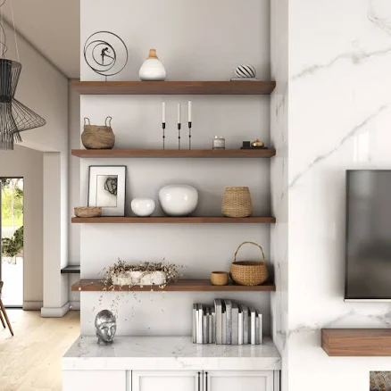 Solid Walnut Floating Shelf Heavy-Duty