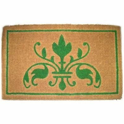 Homeroots Coir Abstract Outdoor Door Mat