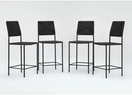 Rattan Black Woven + Metal 26