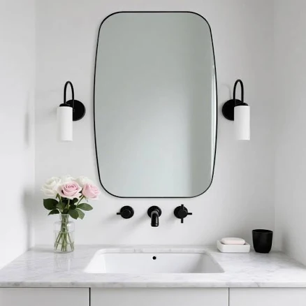 Modern Oblong Bathroom Mirror