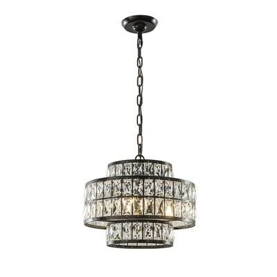 ALOADECOR 16'' Modern Crystal Chandelier