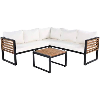 Oyezvary Beige L-Shaped Outdoor Patio...