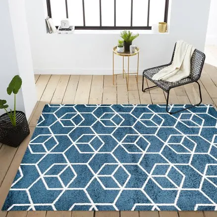 Mashawna Blocks Modern Geometric Navy...