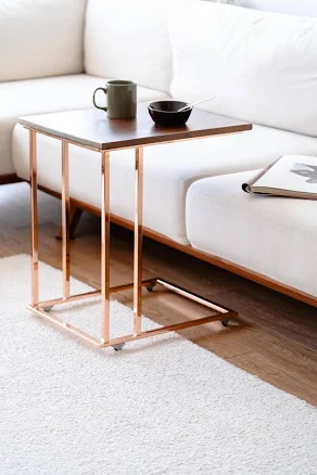 Handmade Walnut Coffee Table with Bro...