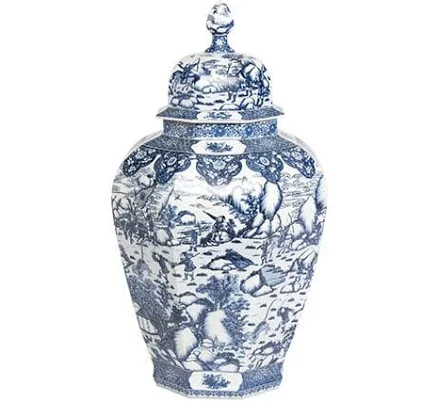 Ethan Allen Extra Large Blue and Whit...