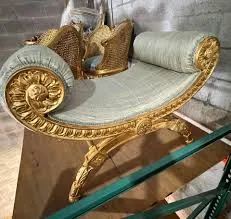 French Rococo Gold Leaf Bench – Tufte...