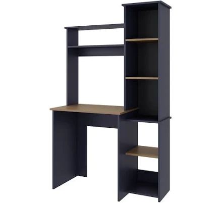 LUXEYARD Navy Blue and Natural Oak Co...