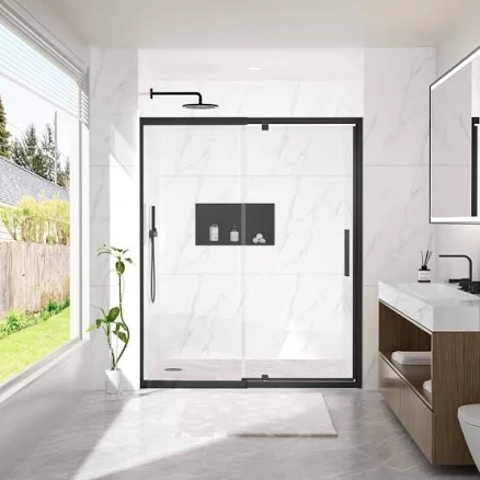 Peorsily Pivot Swing Framed Shower Door
