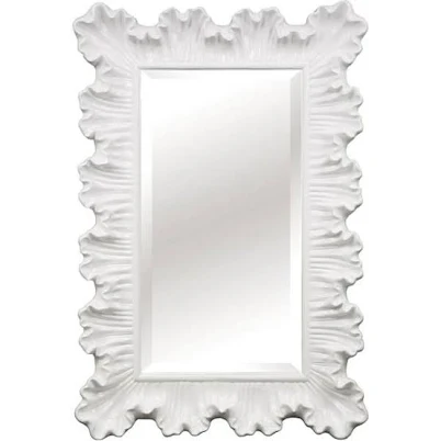 Ariel White Ruffle Framed Rectangle W...