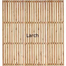 Larch Slatted Fence Panels (Vertical)