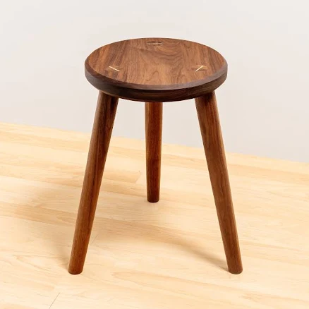 Three legged stool-Walnut wood