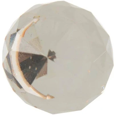 Pink Faceted Glass Knob