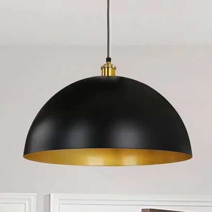 LynPon 1-Light Modern Black and Gold ...