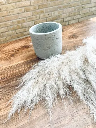 Textured concrete planter | light gre...