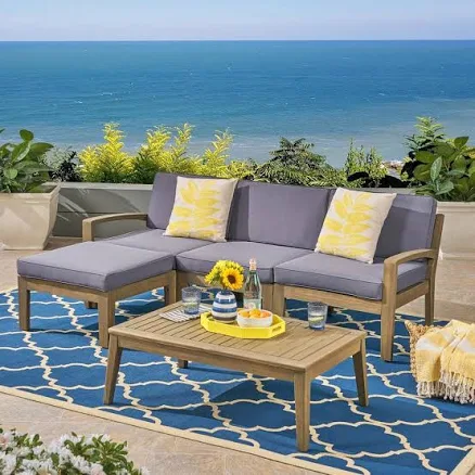 Zeus & Ruta 5-Piece L Shape Outdoor S...