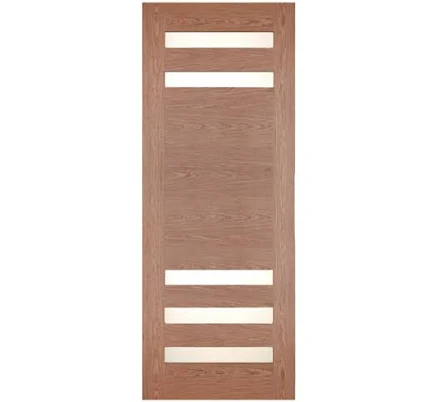 SW Modern 5 Lite Walnut Exterior Door