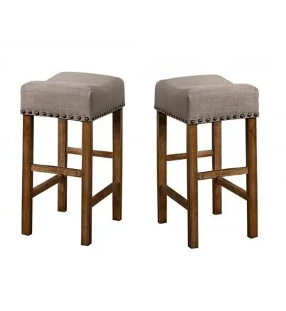 Natural Oak Wood Counter Height Bar S...