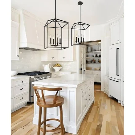 4 Light Metal Open Cage Chandelier