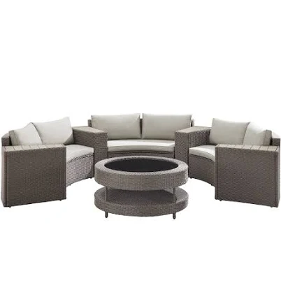 Corvus Fiji Half Round 8-Piece Outdoo...