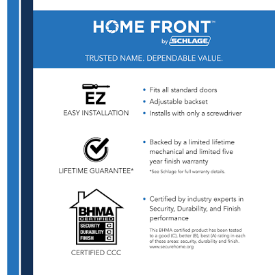 Schlage Home Front Single-Cylinder De...