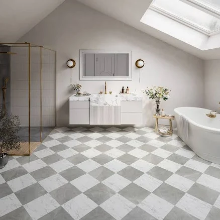 Tuscany Checkerboard 12X12 Marble Loo...