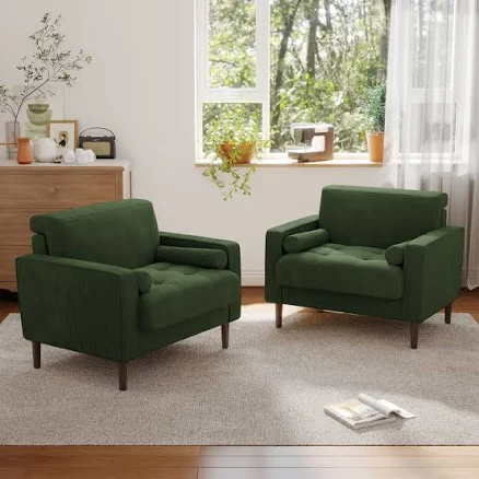 Dreamsidea Set of 2 Wide Square Arm T...