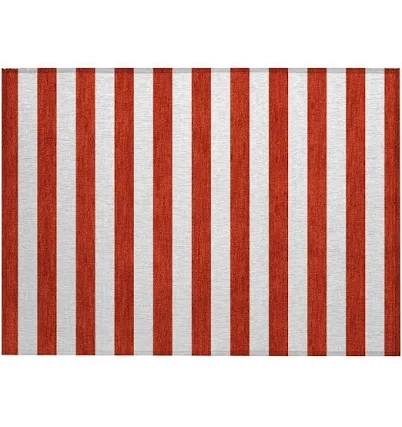 HomeRoots Red and White Woven Striped...