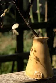 Small Mustard Yellow Bud Vase in a Co...