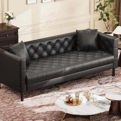 Chesterfield Mid-Century Modern Leath...