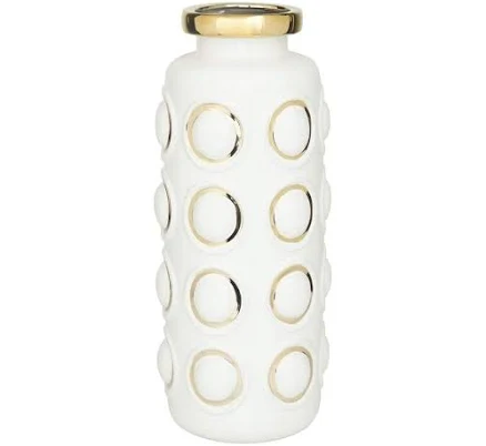 Litton Lane 16 in. White Ceramic Deco...