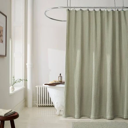 West Elm Waffle Shower Curtain