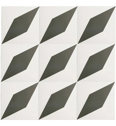 Diamond Black & White Ceramic Tile