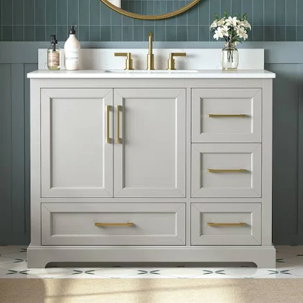 Deluxe Living Snowline 42-in Greige U...