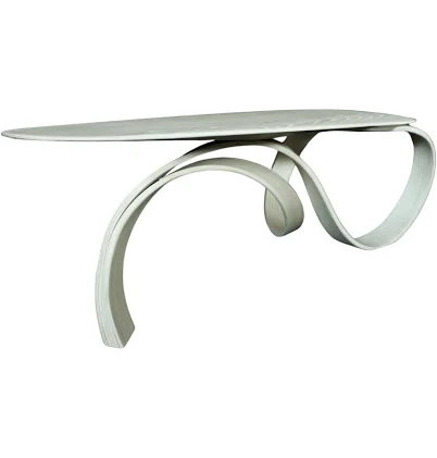 Curved Wood Coffee Table With Organic...