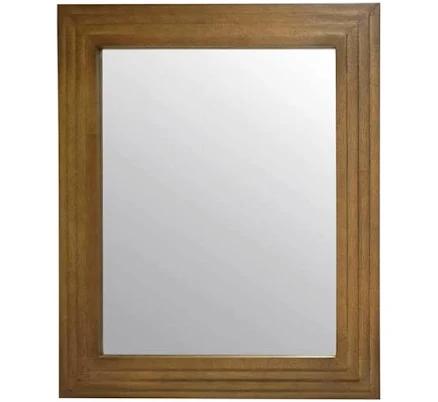 Framed Beveled Decorative Mirror, Bro...