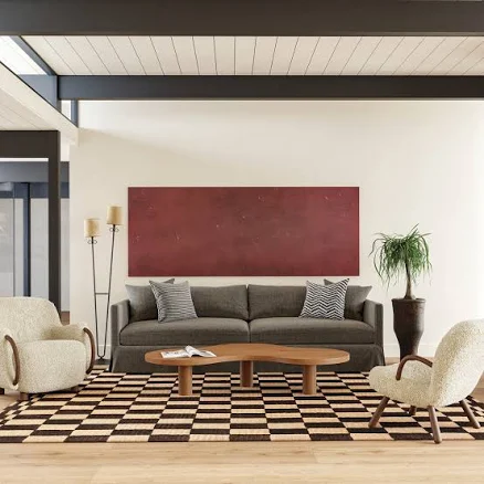 Ebern Designs Kia Checkerboard Wool A...