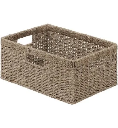 Large Rectangular Seagrass Basket wit...