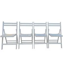 Flynama White Wood Outdoor Folding Di...