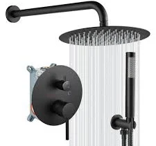 2-Spray 10 in. Round Rainfall Handhel...