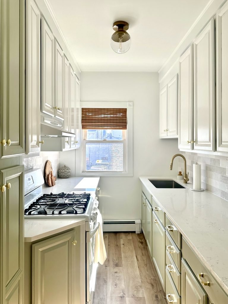 Small Galley Kitchen Design - Painting by the Penny