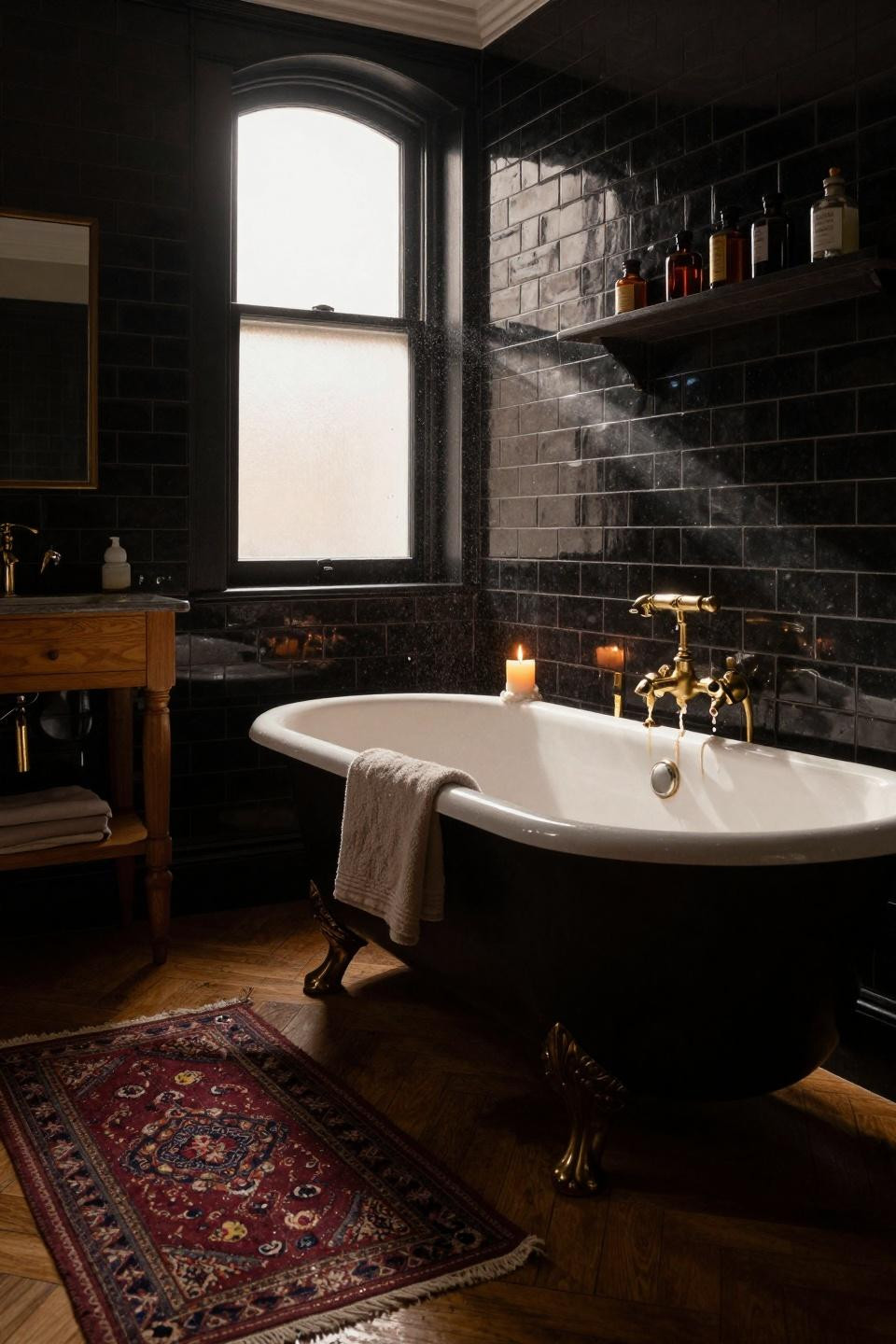 15 Moody Master Bath Ideas Dripping With Dark Romance – World Day