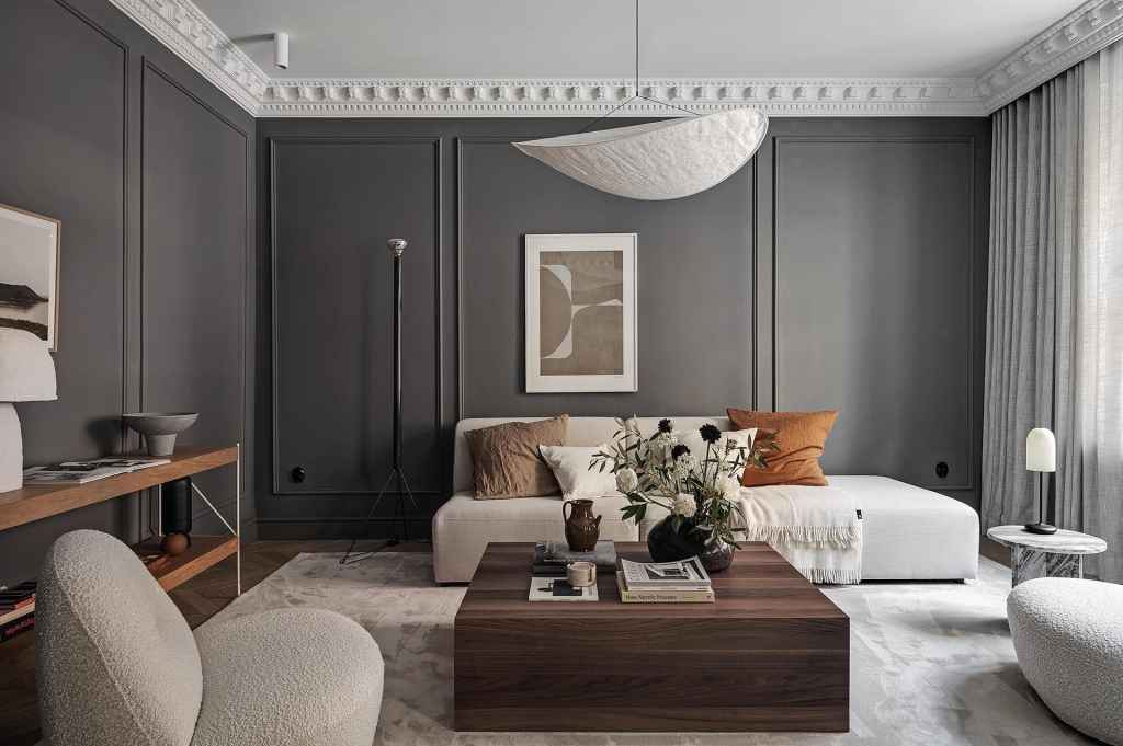 16 contrasting living rooms with dark grey walls - COCO LAPINE DESIGNCOCO LAPINE DESIGN