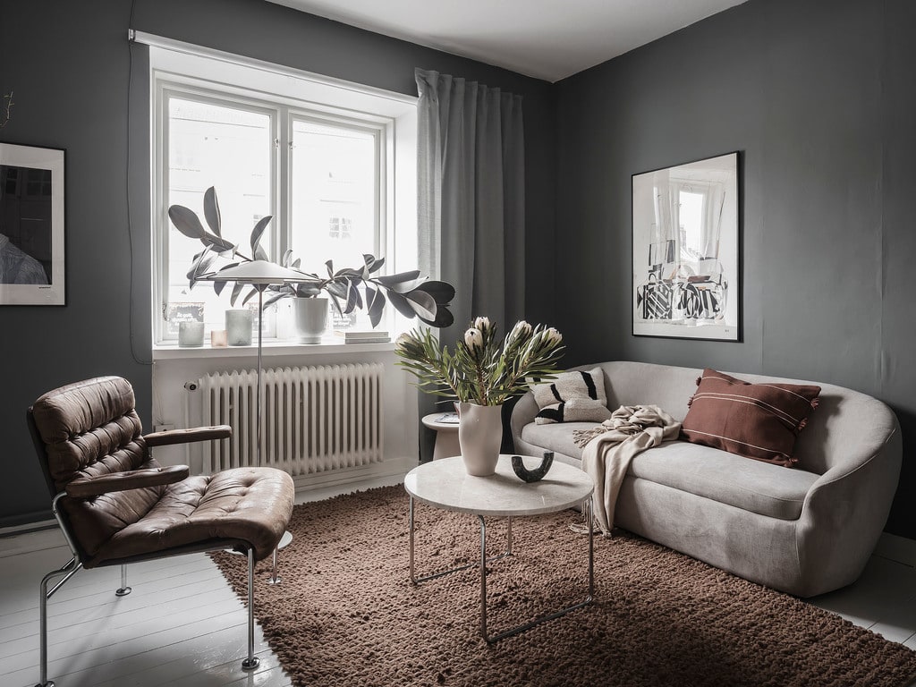 16 contrasting living rooms with dark grey walls - COCO LAPINE DESIGNCOCO LAPINE DESIGN