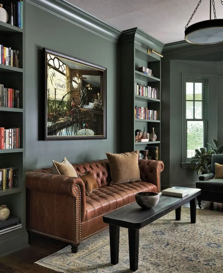 39 Soothing Brown And Green Living Rooms - DigsDigs