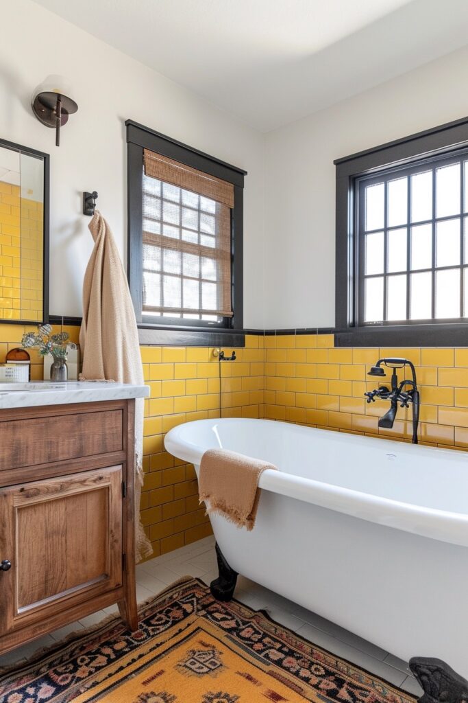 60+ Yellow Bathroom Ideas for a Lively & Vibrant Home - Days Inspired
