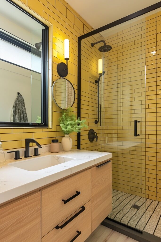 60+ Yellow Bathroom Ideas for a Lively & Vibrant Home - Days Inspired