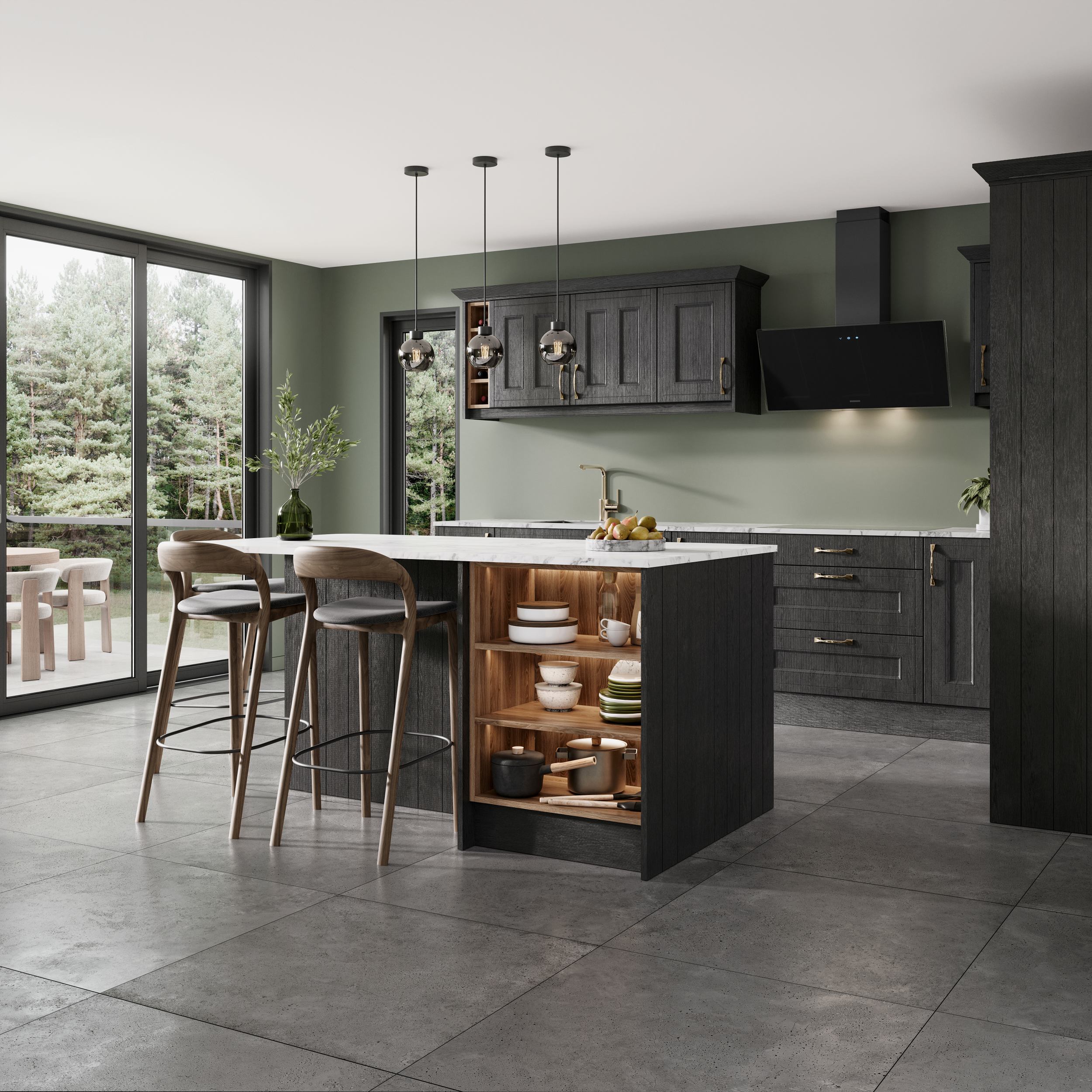 Flooring Ideas for Dark Kitchen Cabinets | Wren