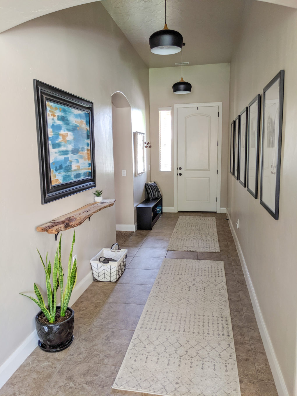 Long Entryway Ideas - Our Entry Hallway Before/After - The DIY Lighthouse