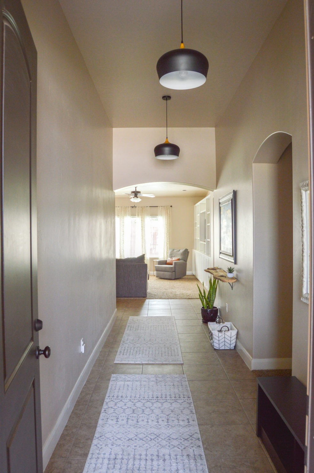 Long Entryway Ideas - Our Entry Hallway Before/After - The DIY Lighthouse