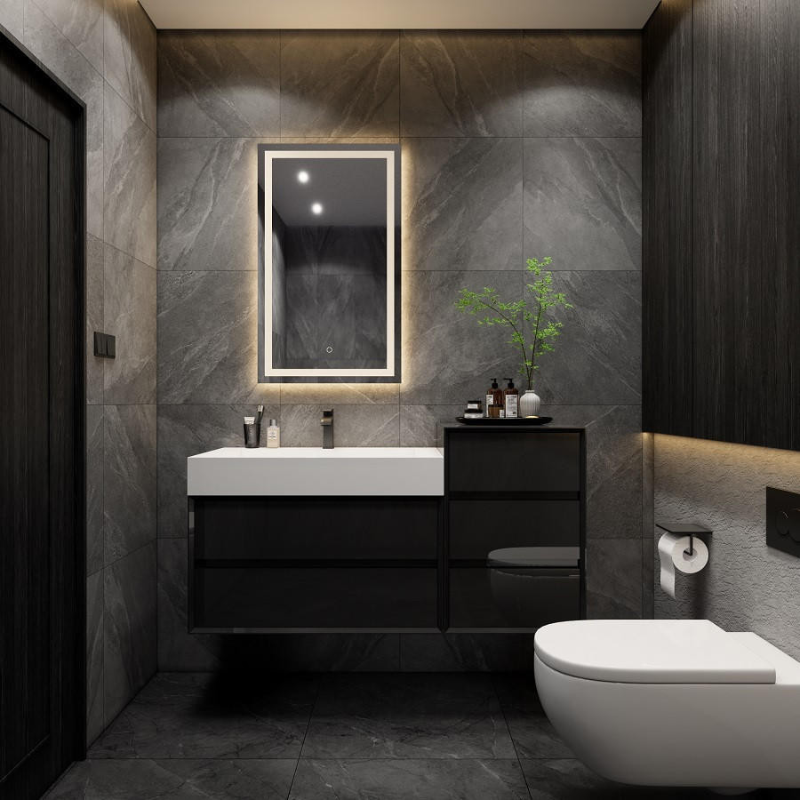 MAX 56' Floating Bathroom Vanity with FLX16 Acrylic Sink & Small Side Cabinet (MAX16-3620)